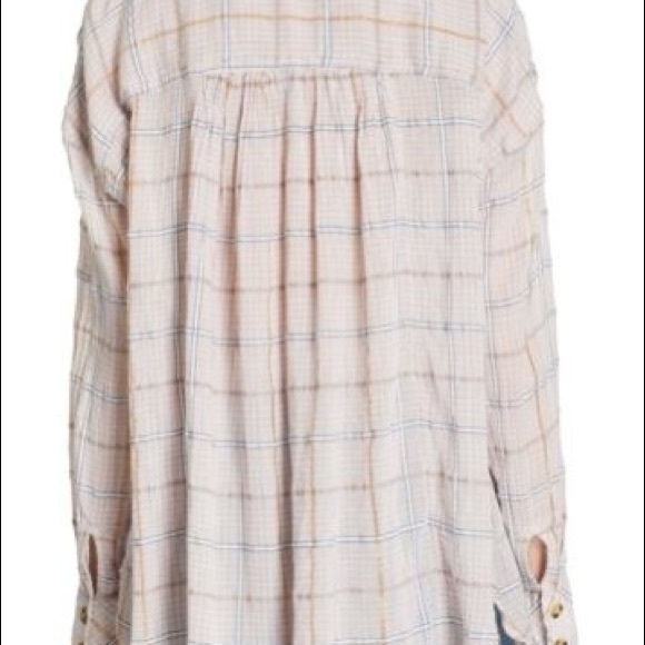 Free People Break My Stripe Plaid Shirt - Picture 4 of 6